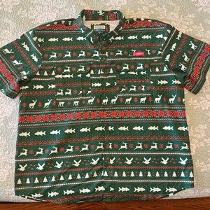 Men’s Festive Magellan Christmas Fishing Shirt